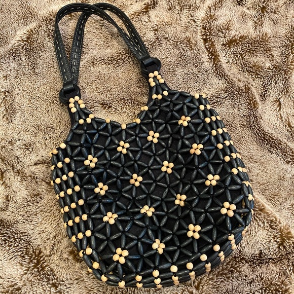 Nine West Handbags - NineWest Boho Wooden Beaded Shoulder Handbag Purse